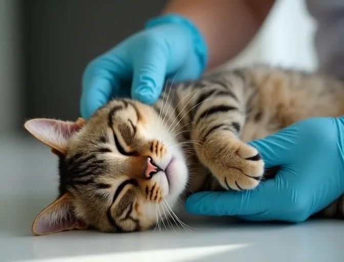 Specialist carefully handling a deceased cat with dignity in Brunswick West
